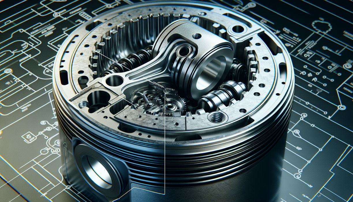 alt_text: People examine engine parts on a table labeled "Jalopnik Explains The Truth About Piston Skirts."