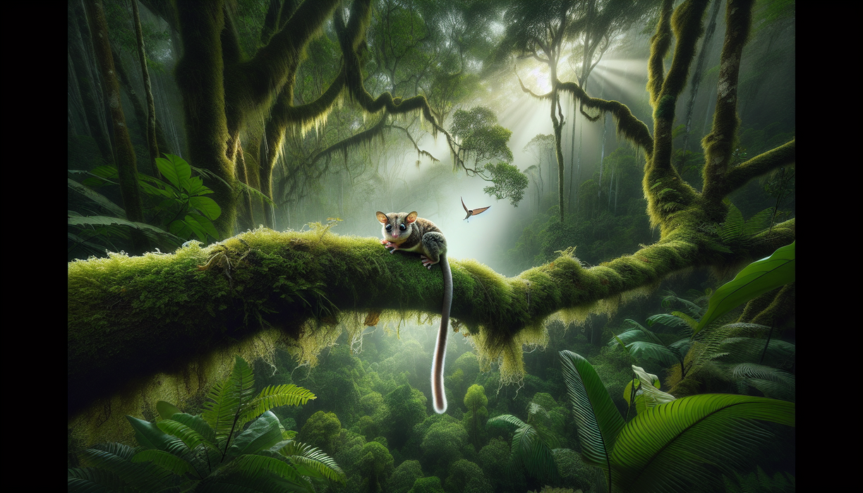 alt_text: A once-extinct marsupial emerges from extinction, symbolizing nature's resilience and revival.